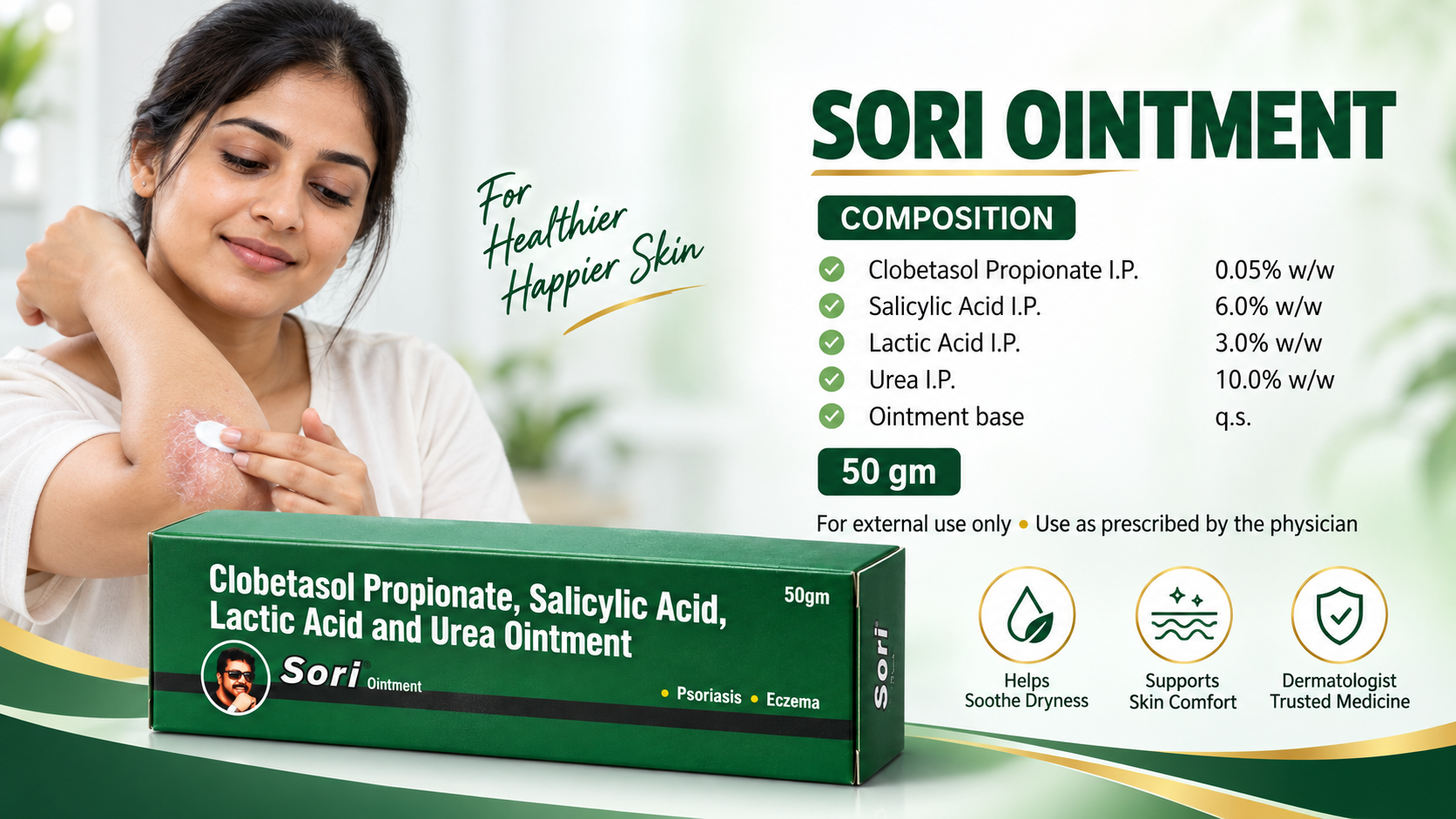 Sori Ointment - 50 g. For external use only. Use as prescribed by your physician.
